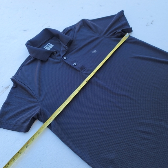 Izod Men's Golf Polo Shirt Textured Black Stretch Cool Dry Size M Medium - Picture 10 of 10